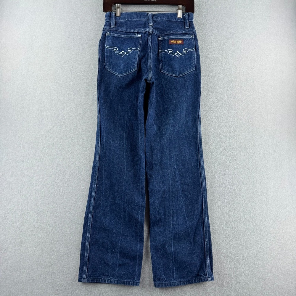 Vintage Wrangler Jeans Mens Fits 27x29 Bootcut Talon Zip 70s 80s Western USA